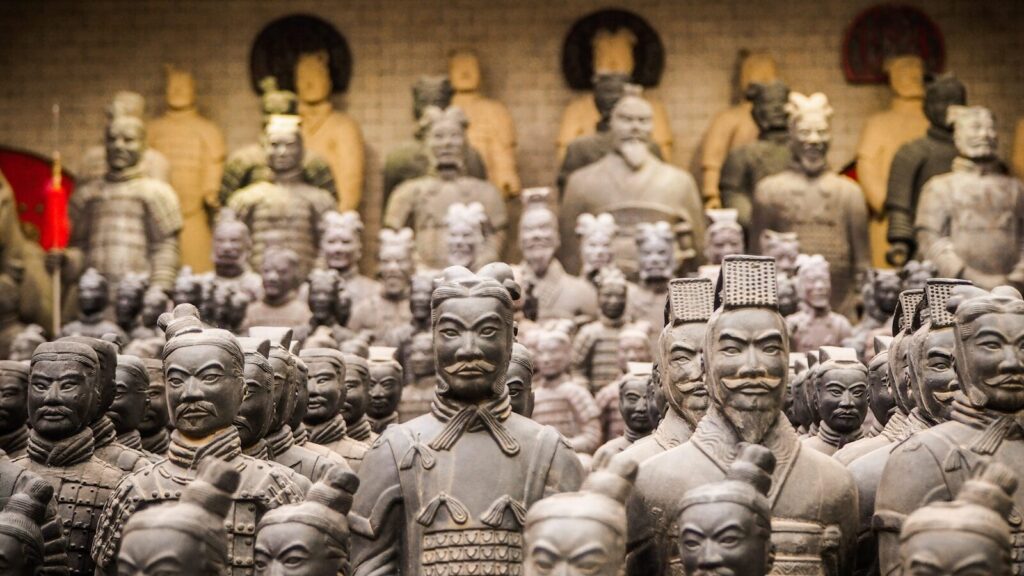 grey statues lot, That's Emperor's solders.