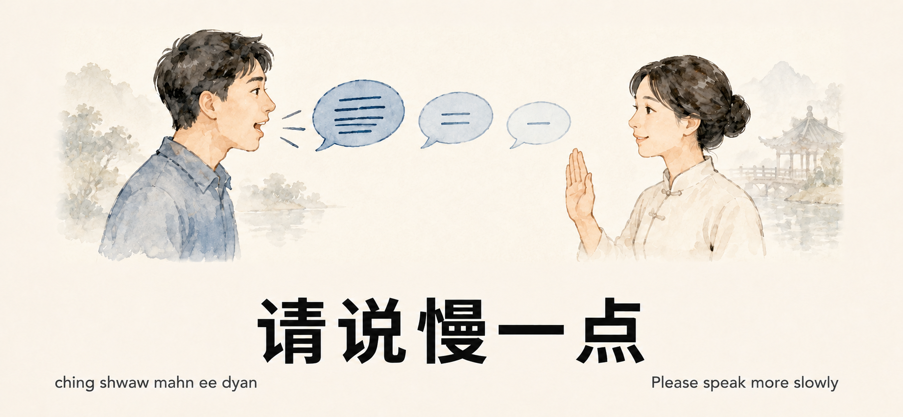 请说慢一点
